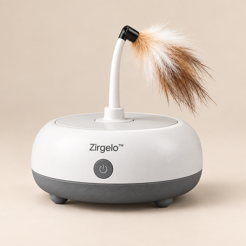Zirqelo™ Automatic Rotating Cat Teaser Toy image 01